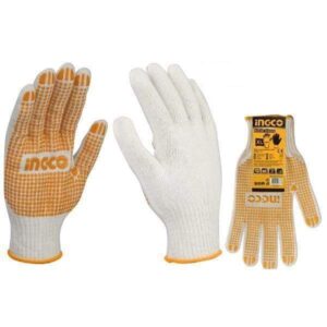 Ingco Knitted & PVC dots Gloves – HGVK05