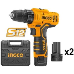 Ingco Lithium-Ion Cordless Drill with Two 12V Batteries – CDLI12325