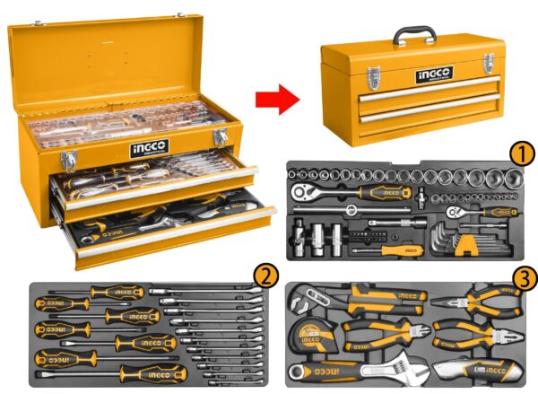 Ingco 97 Pieces Tool Chest Set – HTCS220971