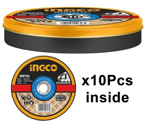 Ingco Abrasive Metal Cutting Disc 115mm X 1.2mm (10pcs) – MCD121155