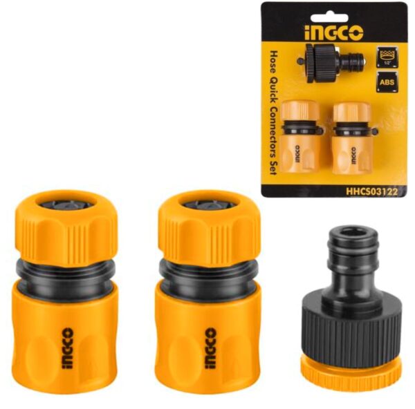 Ingco 3 Pieces Hose Quick Connectors Set – HHCS03122