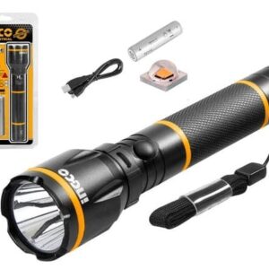 Ingco Waterproof Rechargeable LED Flashlight 450 Lumens – HHCFL1865051