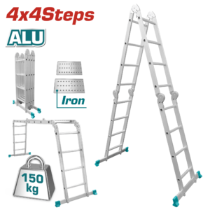 Total Multi-Purpose Aluminum Ladder 4×4 – THLAD04441
