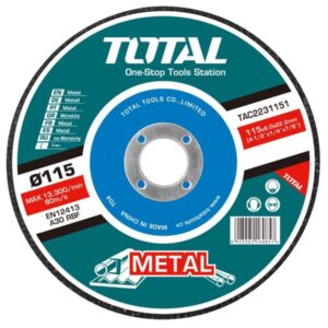 Total Abrasive Metal Grinding Disc 115 X 6mm X 22.2mm – TAC2231151