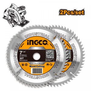 Ingco 2 Pieces TCT Saw Blade for Wood Set 7-1/4″ – TSB118510