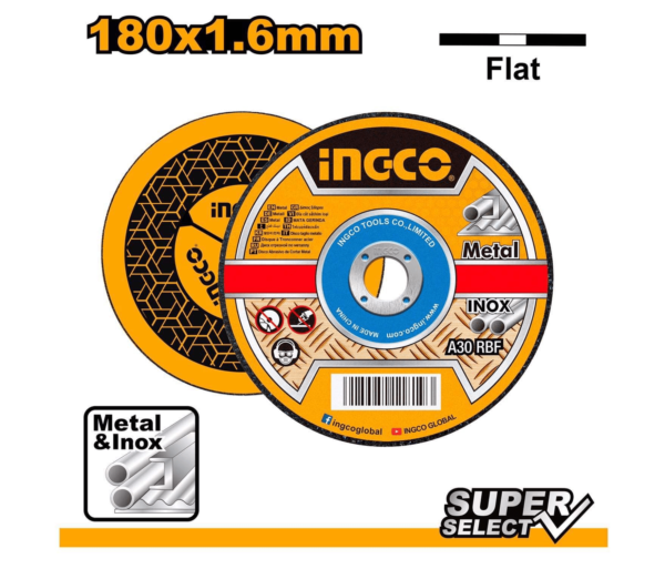 Ingco Abrasive INOX Metal Cutting Disc 7″ & 9″ – MCD161801 & MCD162301