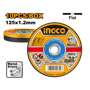 Ingco Abrasive INOX – Metal Cutting Disc 125 X 1.2mm Set 10pcs – MCD121255