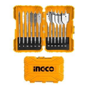 Ingco 12 Pieces Flat Wood Drill Bit Set – AKDL1201