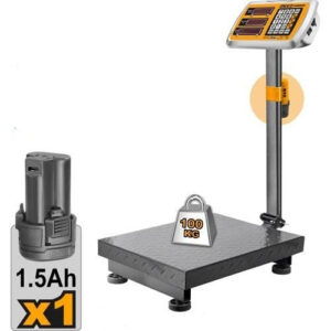Ingco Cordless 100kg Lithium-Ion Scale with 12V 1.5Ah Battery – CES1302