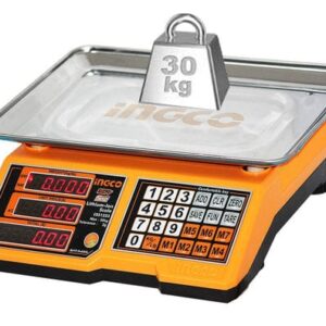 Ingco Cordless 30kg Lithium-Ion Scale with 12V 1.5Ah Battery – CES1301