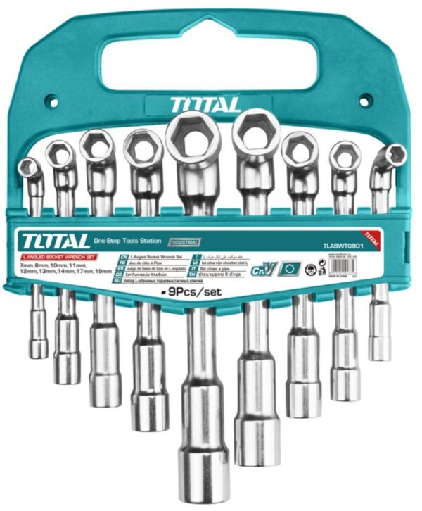 Total 9 Pieces L-Angled Socket Wrench Set – TLASWT0901