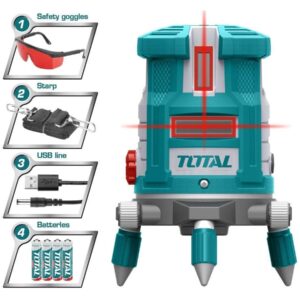 Total Self-Leveling Line Red Laser Beams 30m – TLL306505