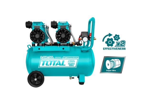 Total 50L Air Compressor 2×1200W (3.2HP) – TCS2240508
