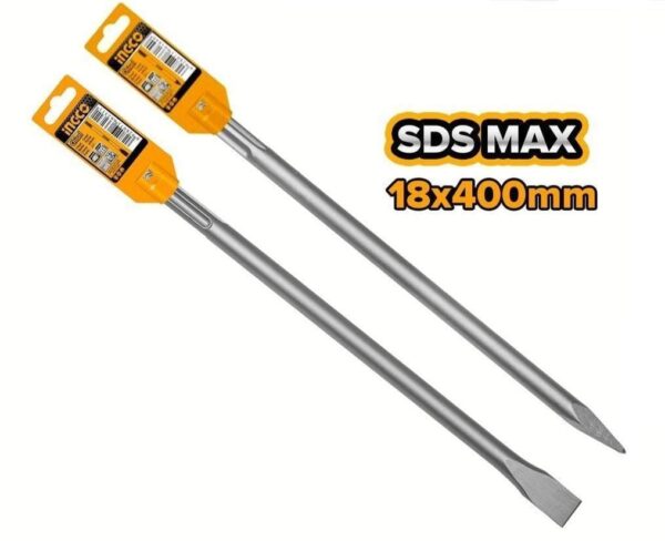 Ingco SDS Max Chisel 18 x 400mm  (Pointed & Flat) – DBC0214001 & DBC0224001
