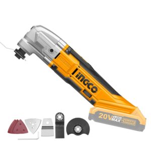 Ingco Lithium-Ion Cordless Multi-Tool with Variable Speed With 8 pieces Accessories Set CMLI2001
