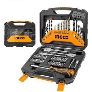 Ingco 67 Accessories Set – Masonry Drill Bits, HSS Twist Drill Bits, Wood Twist Drill Bits, Screwdriver Bits – HKTAC010671