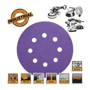 Ingco 10 Pieces Purple Sanding Disc Set 150mm – AKRS150103