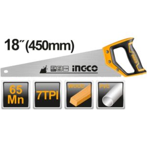 Ingco Hand Saw 7TPI With Teeth Protector – HHAS15400 & HHAS15450