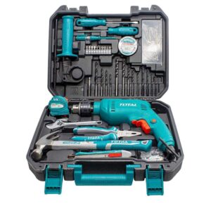 Total 115 Pieces Tool Set with 680W Hammer Impact Drill – THKTHP1152
