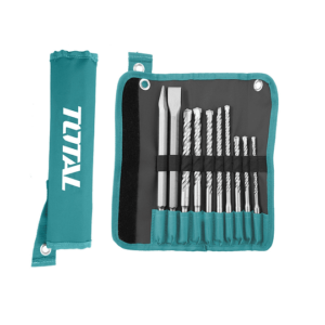 Total 10 Pieces Hammer Drill Bits and Chisels Set – TACSD19101