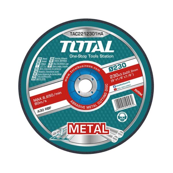 Total Abrasive Metal Cutting Disc 230 x 3.0mm – TAC2212301HA